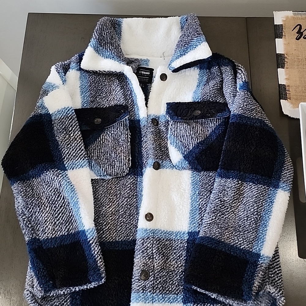 Plad fleece jacket. Cisono